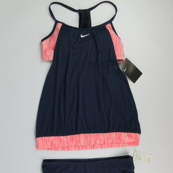 Nike Other - NWT $100 Nike Womens M Stripe Layered Swim Set